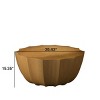 35" Outdoor Patio Coffee Table,Indoor Irregular Cement Coffee Table,Water Resistant Table For Garden Backyard,No Assembly Required-Coolbibila - 4 of 4