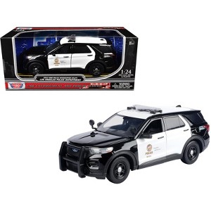 2022 Ford Police Interceptor Utility "LAPD" Black & White "Law Enforcement & Public Service" 1/24 Die Cast Model Car by Motormax - 1 of 3