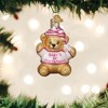 Old World Christmas Blown Glass Ornament for Christmas Tree, Baby Girl's First Teddy Bear - 2 of 3