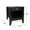 NicBex 2-Tier Nightstand Bedside End Table with Drawer Storage Shelf for Bedroom & Living Room - 3 of 4