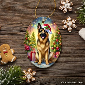 Winter Wonderland German Shepherd Ornament, Gift and Decor for Cozy Christmas| OrnamentallyYou - 1 of 4