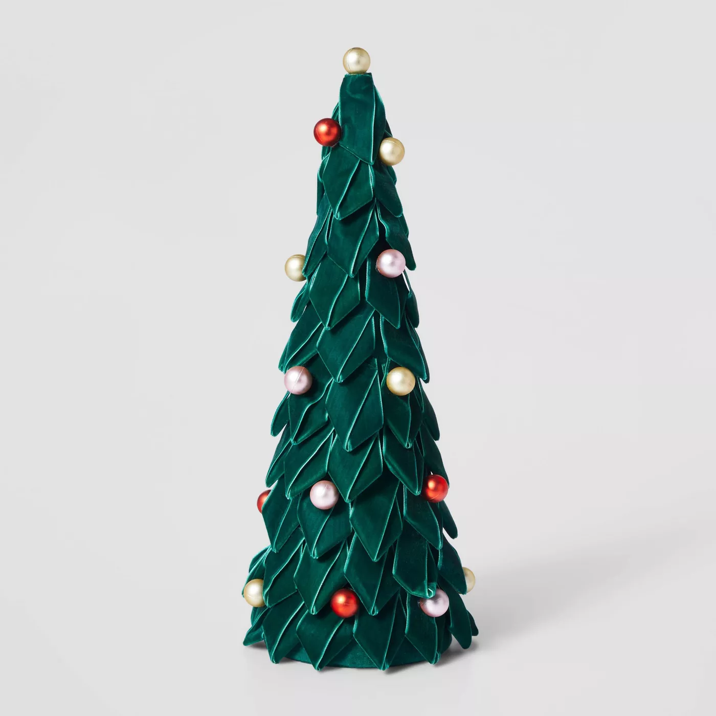 17in Velvet Christmas Tree Decorative Figurine Green - Wondershop™ - image 1 of 3