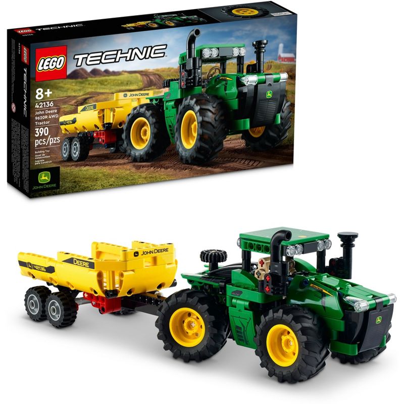 LEGO Technic John Deere 9620R 4WD Tractor Farm Toy 42136, 1 of 8