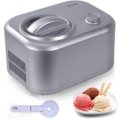 Costway Ice Cream Maker 1.1 QT Automatic Frozen Dessert Machine w/ Spoon White\Green\Pink\Silver