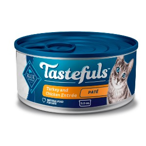 Blue Buffalo Tastefuls Natural Pate Wet Cat Food with Turkey & Chicken Entrée - 5.5oz - 1 of 4