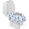 Potty Shields Disposable Toilet Seat Covers for All Ages 24 Pack - Protect From Public Toilets - XL, Waterproof,  Individually Wrapped - Blue/Science - 3 of 3