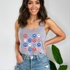 Simply Sage Market S.W.Smiley Stacked 4th of July Smiley Racerback Tank - 2 of 4