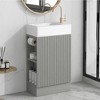 KIGFTSOD 18.6" Bathroom Vanity with Sink, Bathroom Vanity Cabinet with Two-tier Shelf, Left or Right Orientation - 2 of 4