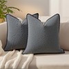 REGALWOVEN Soft Cozy Chenille Throw Pillow Covers for Home Sofa Bench 2 Pcs - 2 of 4