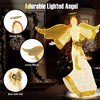 SEVOBAL Decorative Holiday Scene Props 5.2ft Angel Halo Christmas Decoration Outdoor Indoor Display, Gold, 17.97"*14.04"*14.04" - 2 of 4