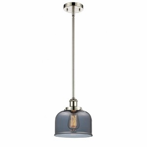 Bell - 1 Light Stem Hung Mini Pendant In Industrial Style-10 Inches Tall and 8 Inches Wide - 1 of 1