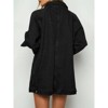Imily Bela Womens Oversized Long Sleeve Denim Jacket Casual Zip Up Jean Coat with Pockets - 4 of 4