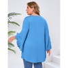 Coolmee Womens Plus Size Tops Ruffle Sleeve Shirts Loose V-Neck Casual Tunic Blouses - 4 of 4