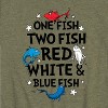 Boys' - Dr. Seuss - Red, White and Blue Fish Short Sleeve Graphic T-Shirt - 2 of 4