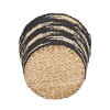 Tapered Woven Basket, Large Decorative Basket with Handles, Black and White Pattern - image 3 of 4