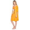 Casual Nights Women's Short Sleeve Printed Dorm Sleep Tee - Orange - 2 of 4