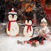 NAYSAYE Set of 2 Party Decoration and Accessories Penguin Set with Festive Holiday Charm for Home and Garden, Red and White, 15"*12"*38" - 2 of 4