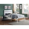 NicBex Modern Twin/Full/Queen Size Metal Platform Bed Frame with Headboard,Large Under Bed Storage,Strong Metal Slats,Easy Assembly,White/Black - 2 of 4
