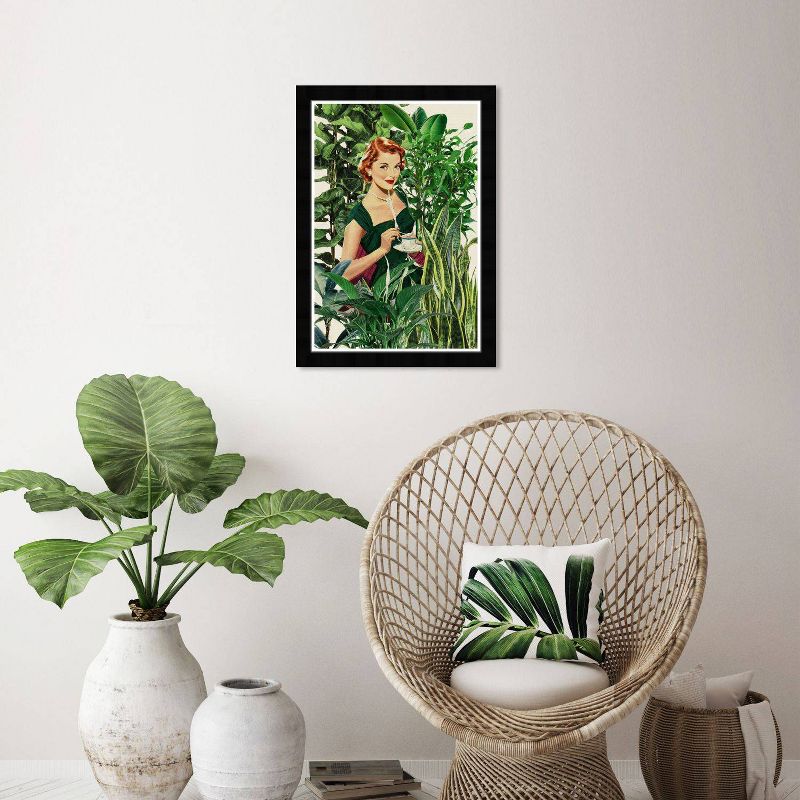 15&#34; x 21&#34; Retro Vintage Plant Lady Framed Wall Art Print Green - Wynwood Studio, 5 of 8