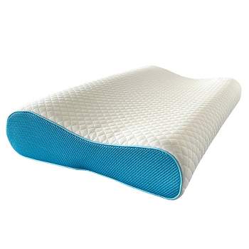 Memory Foam Fun Pillow with Cool-to-the-Touch Cover, Standard/Queen, Cosmic  Blue, 2 Pack 
