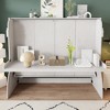 Queen Size Murphy Platform Bed with Shelf, Side Cabinets and Drawers - 2 of 4