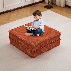 Whisen Modern Compression Loveseat, Convertible Floor Sofa Bed,DIY Boneless Modular Sectional Couch, No Assembly Required - 1 of 4