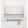 Bacati - Jungle Safari Camo Boys Aqua/Orange Muslin 100 percent Cotton Muslin Universal Baby US Standard Crib or Toddler Bed Fitted Sheet - 4 of 4