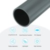 Unique Bargains Water Plumb DIY Crafts High Impact Rigid Round Pipes 8" Length - 3 of 4