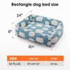 Dog Beds Large Sized Dog - Washable Furry Pet Beds, Rectangle Orthopedic Corduroy Fleece Puppy Beds with Removable Zipper Cover - 2 of 4