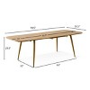 Rectangle Wooden Extendable Dining Table for 6-8,Modern Design Dining Table Easy Storage For Dining Room,Farmhouse,Indoor Furniture-Tanpinhause - 4 of 4
