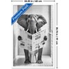 Trends International Reinders: Toilet Humor - Elephant Toilet Framed Wall Poster Prints White Framed Version 22.375" x 34" - 3 of 4
