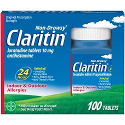 Claritin Allergy Relief 24 Hour Non-Drowsy Loratadine Tablets - 100ct