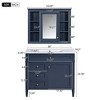 NicBex 36" Bathroom Vanity with Medicine Cabinet&Ceramic Sink,Bathroom Storage Cabinet Combo with 4 Drawers&2 Doors,No Faucet Included - 4 of 4