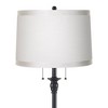 360 Lighting Dyna 58" High Black and White Grosgrain Drum Shade 2-Light Floor Lamp - 2 of 4