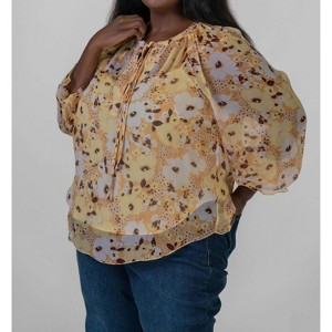 Women's Brigitta Long Sleeve Silk Top - Plus - Joie - 1 of 3