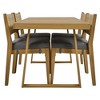 CAVINAS 5 Piece Patio Furniture Set with Thick Cushions Patio Set Table and Chairs Acacia Wood Patio Furniture with 4 Chairs for Garden - 2 of 4