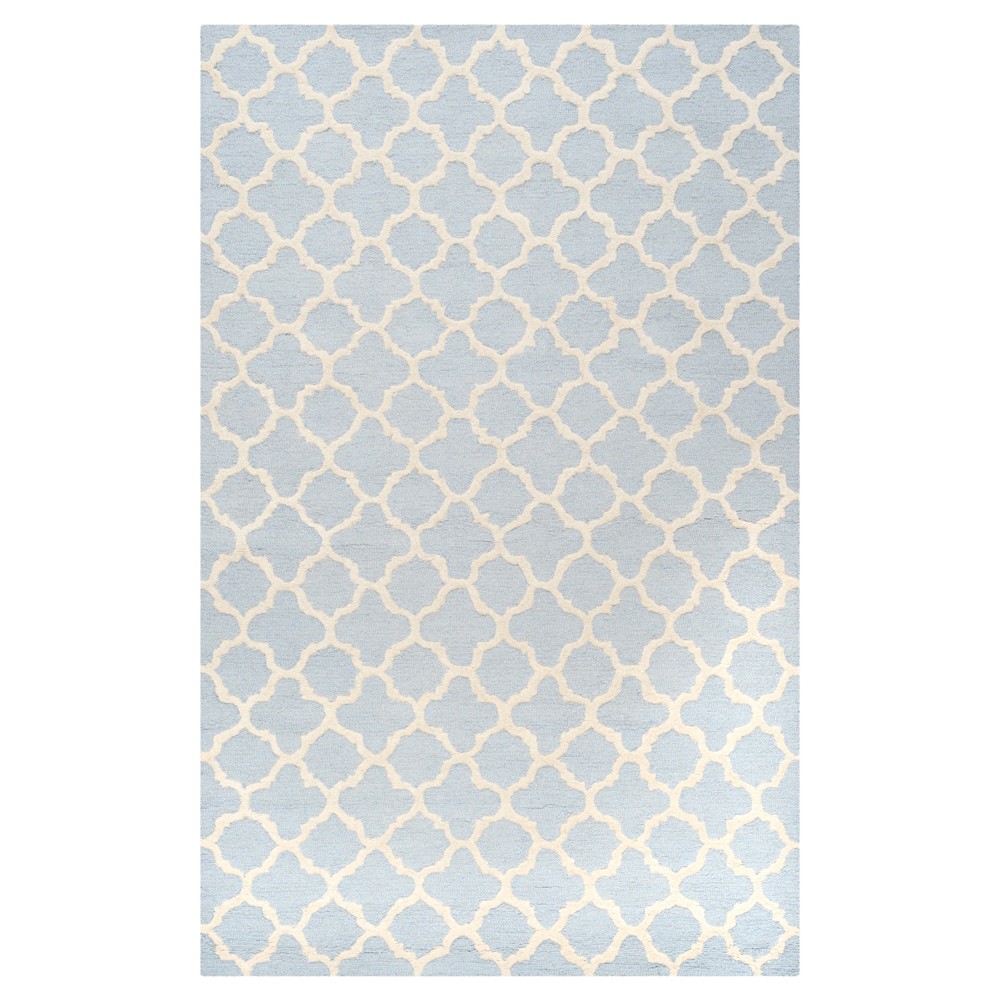 5'X8' Geometric Area Rug Lite Blue - Safavieh