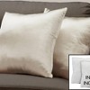 DSVIMOY Support Pillow Decorative Throw Pillow Set with Satin Finish for Sofa or Bed Use, Gold, 17"*17"*3" - 2 of 4
