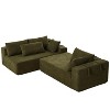 108 Modern Chenille Sectional Sofa with 6 Pillows - Right Chaise Configuration" - 3 of 4