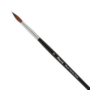 Creative Mark Rhapsody Kolinsky Sable Brushes for Professional Watercolorists - Round  Excellent Spring, Full Belly, Split-Proof Points, Chrome - 1 of 4