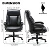 COLAMY Executive Big and Tall 400lbs PU Leather Office Chair - 2 of 4