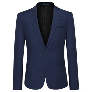 Cloudstyle Men's Suit Jacket One Button Slim Fit Sport Coat Business Daily Blazer - 1 of 4