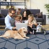 5x7 Washable Modern Geometric Rug Non Slip Rug Stain Resistant Carpet Contemporary Low Pile Floor - 4 of 4