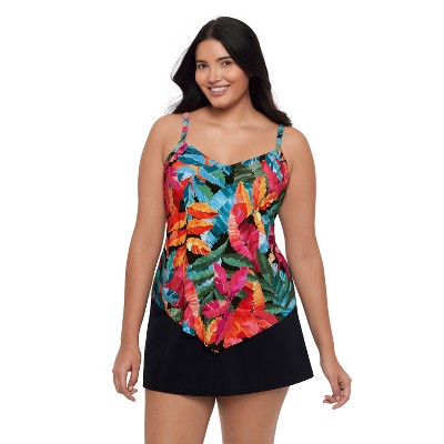 Trimshaper Women's Hank Handkerchief Tankini Swimsuit Top