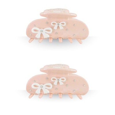 LA Glam Co. Hollywood 3" Claw Clips - All Hair - 2-Pack