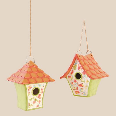 Gallerie II Mosaic Birdhouse Ornament A/2