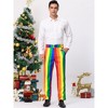 INSPIRE CHIC Men's Casual Striped Slim Fit Color Block Business Pants - 3 of 4