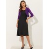 INSPIRE CHIC Women's Elegant 3/4 Sleeve Sheer Floral Lace Open Front Crop Shrug - 4 of 4