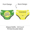Big Dot of Happiness You Got Served - Tennis - Diaper Shaped Raffle Ticket Inserts - Baby Shower Activities - Diaper Raffle Game - Set of 24 - 2 of 4