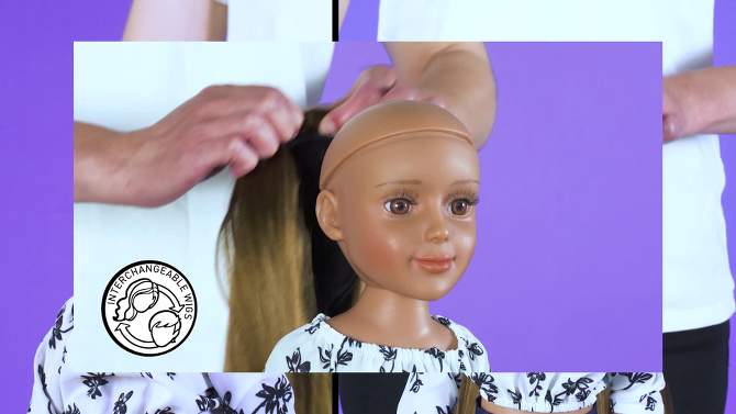 I&#39;M A GIRLY Zoe 18&#34; Fashion Doll with Golden Blonde Interchangeable Wig to Style, 2 of 10, play video